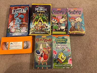 Nickelodeon Lot (7) 90's - Spongebob Ren & Stimpy Rugrats Blues Clues Etc.. • $12.50