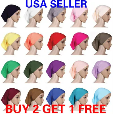 Muslim Head Scarf Inner Hijab Caps Islamic Underscarf Ninja Scarf Hat • $5.99