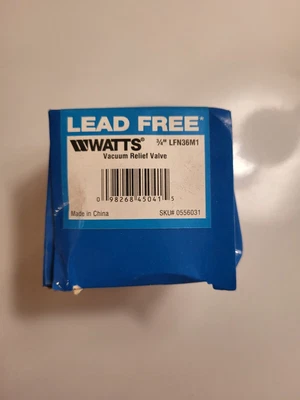 $9.99 • Buy Watts 3/4 LFN36M1 Vacuum Relief Valve