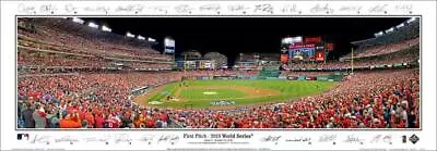 Washington Nationals WORLD SERIES 2019 1ST PITCH Panorama POSTER Print W/27 Sigs • $44.99