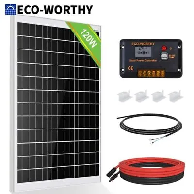 £115.99 • Buy 120W Solar Panel Kit 12V Battery Charger 30A Controller RV Trailer Camper Van