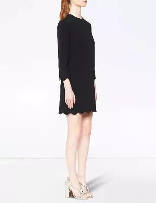 Miu Miu Scalloped Hem Long Sleeve Dress IT42 UK10 RRP£1400+ • £150