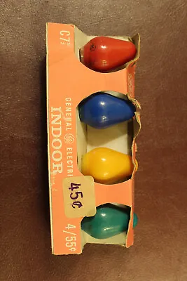 Vintage GE Glow Bright C7 Christmas Light Bulbs Replacement NOS Multi Color • $12.98