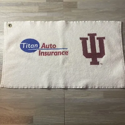 Vintage Indiana University Cotton Golf Towel  Fast Free Shipping • $15.19