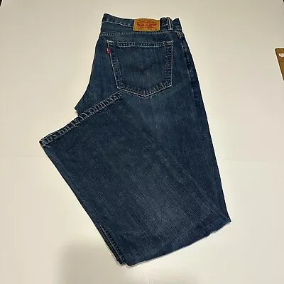 Levis Strauss & Co 527 Mens Size 36x32 Jeans Low Boot Cut Blue Denim Western • $26.13