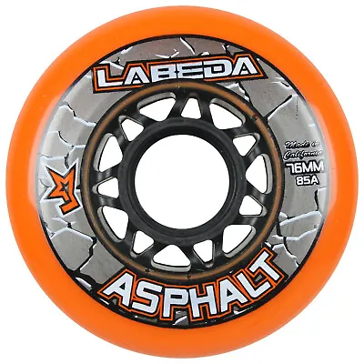 Labeda Asphalt Outdoor Inline Roller Hockey Wheels 76mm Orange 85A Outdoor Singl • $7.99