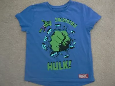 Marvel Avengers Blue Hulk T Shirt Age 3-4 Yrs • £3.50