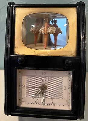 Florn Ballerina Alarm Clock TV Music Box Vintage 1940 -50's. RARE.  • $60