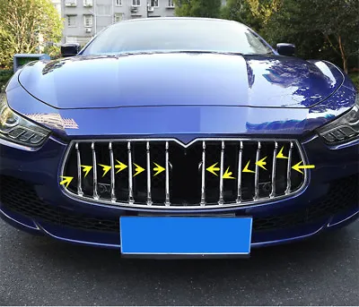 12X For Maserati Ghibli 2013-2017 ABS Chrome Front Grille Decorate Trim Cover • $115.50