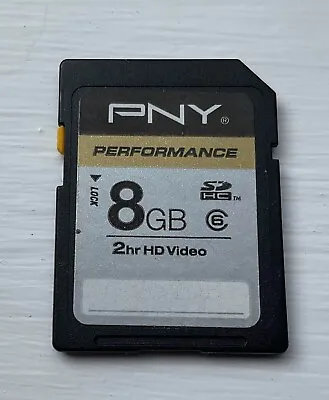 PNY Performance 8GB SDHC Memory Card - Tested - Tracked Postage • $20