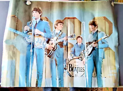 Beatles Poster  Ed Sullivan Show Feb 64  79x59cm Pb. Panorama Decor Early 80s • $54.71