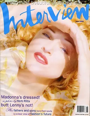 Madonna June 1993 Interview Magazine-absolut Vodka Bag Attached-no Label-nm/mint • $119.99