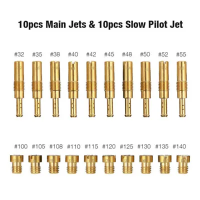 20Pcs Carburetor Main Jet Kit Set Slow/Pilot Jet Main Fit For PWK PE Mikuni OKO • $9.97