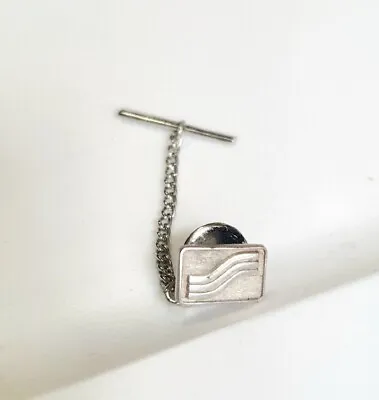 Sterling Silver Tie Tac With Chain Vintage • $15