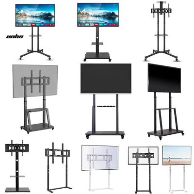 32-100'' Universal Floor TV Stand TV Cart Swivel Tilting Height Adjustable Mount • $85.90