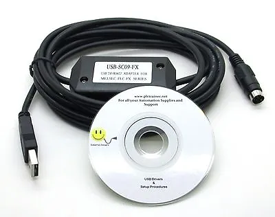 Mitsubishi PLC Cable USB SC09-FX MELSEC SC-09 USB-FX • $26.95
