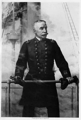 GEORGE DEWEY BATTLE MANILA BAY Spanish–American War ~ Old 1894 Art Print Gravure • $7.99