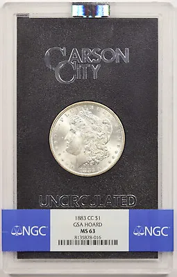 1883-CC Morgan Dollar $1 MS 63 NGC GSA Hoard Box And COA • $360