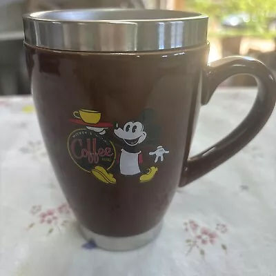Disney Theme Parks Mickeys Really Swell Coffee Brand Stainless-Steel Mug W/ Lid. • $11.95