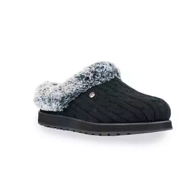 £28.99 • Buy Skechers Womens Bobs Keepsakes Ice Angel Slippers (Black/Grey)