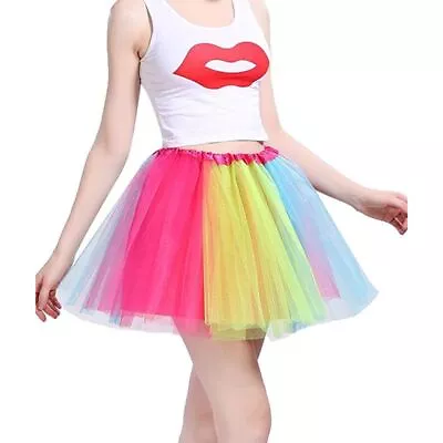 Colorful Dance Pettiskirt Rainbow Ballet Skirts Fashion Princess Skirt  Baby • £4.37