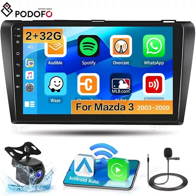 2+32GB For Mazda 3 2004-2009 9  Android 13 Car Stereo Radio GPS Head Unit Camera • $129.99