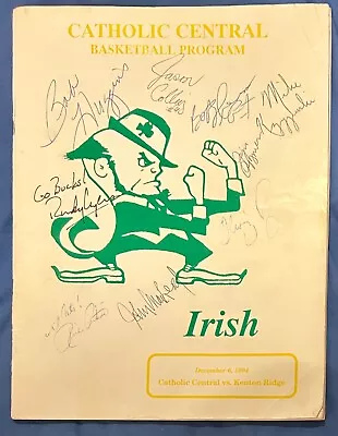 Mike Krzyzewski Pitino +7  Signed 1996 Springfield Catholic Basketball Program • $55