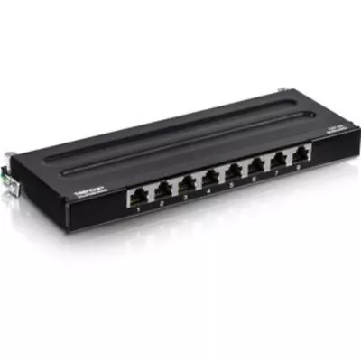 TRENDnet 8-Port Cat6A Shielded Patch Panel Black TC-P08C6AS • $42.16