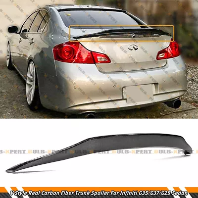 Carbon Fiber R Style Highkick Duckbill Trunk Spoiler For 07-15 G35 G37 G25 Sedan • $155.99