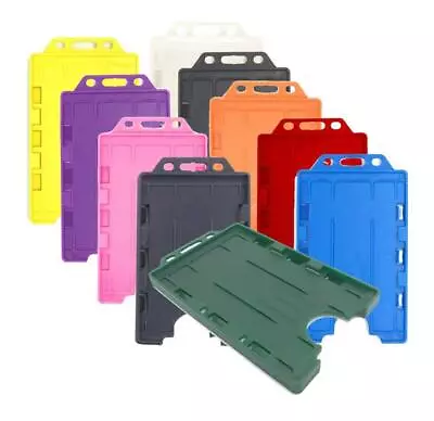 Double Sided Portrait/Vertical Holder For Two ID Cards (10 Colours) • £1.71