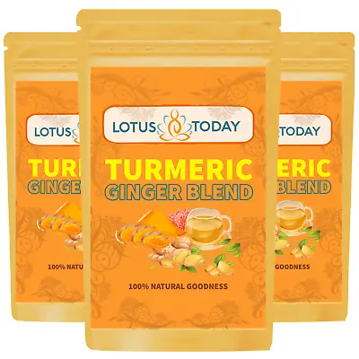 £12.49 • Buy Lotustoday Turmeric Ginger Tea Bags Immunity, Glow Detox Slimming Weight Loss 