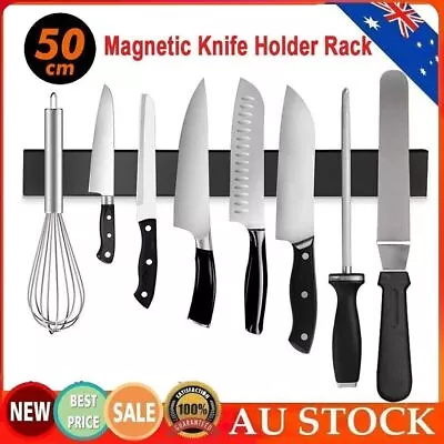 Stainless Steel Magnetic Knife Holder Shelf Magnet Knives Storage Kitchen Tool • $21.69