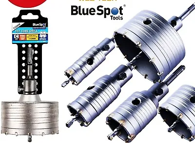 Bluespot 35mm-110mm CORE DRILL Bit SDS TCT Concrete Masonry Pilot CNC Holesaw • £8.50