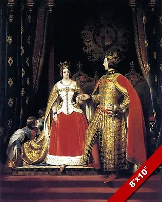 Queen Victoria & Prince Albert Portrait Painting British Art Real Canvas Print • $14.99