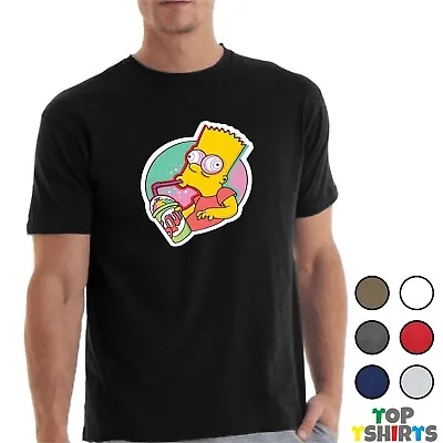 £8.99 • Buy Trippy Bart Simpsons Rave Ecstasy Pills Drugs T-Shirt Dance Techno Trance Music