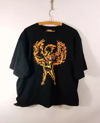 Marvel Comics X Men Flaming  Phoenix  Graphic  Print Cropped Short Sleeve Tee • $30