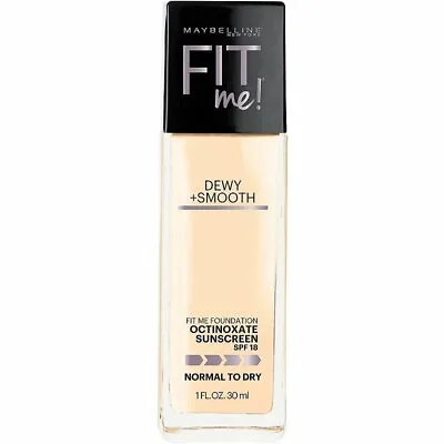 Maybelline Fit Me Dewy+Smooth Foundation SPF18 & Vitamin E (1oz/30mL) YOU PICK! • $7.99