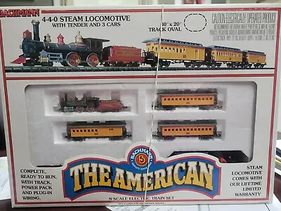 Vintage N Scale Bachmann The American Train Set 4-4-0 #24405 • $89