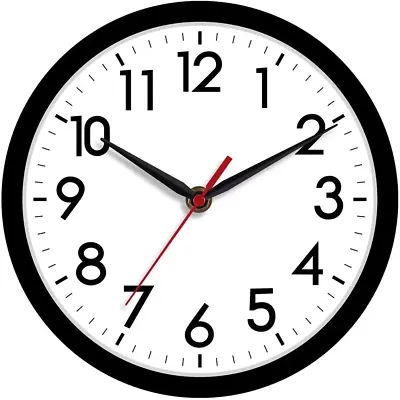 Wall Clock Modern Small Wall Clocks Battery Operated 8 Inch Silent Non-Ticking • $9.69