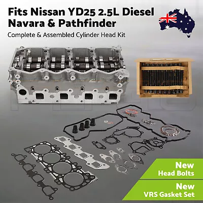 Fits Nissan YD25 2.5L Diesel- Navara & Pathfinder Complete Cylinder Head Kit AU • $1075