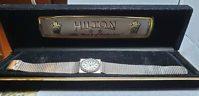 Hilton Ladies Watch 17 Jewel Mesh Band Rhinestones Works Monte Carlo 500  • $82.11