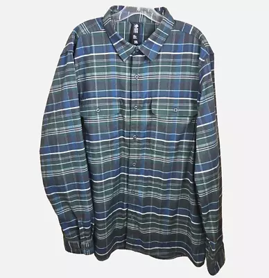 Mountain Hardwear Men's Voyager One Flannel Shirt XXL 2XL Plaid Stretch Outdoor • $26.94