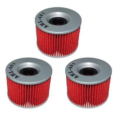 $12.59 • Buy 3X Oil Filters For  KAWASAKI EL250 EX250R NINJA ZX600 GPX600R KZ1000 Z750 ZR550