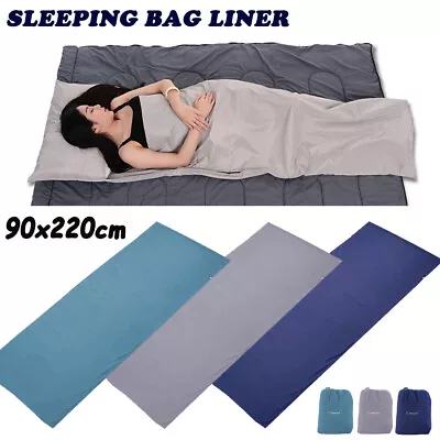 Travel Sleeping Bag Liner  Cotton Durable Soft 220 X 90 Cm Roomy Sheet Portable • £10.25