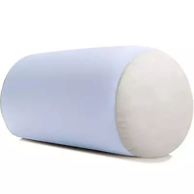 Microbead Bolster Neck Roll Pillow Gently On Body Head 14  X 8  Silver Mist • $26.95