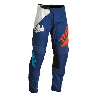 Thor Sector Edge MX Off Road Pants Navy Blue And Orange Youth Sizes 18 - 28 • $29.99