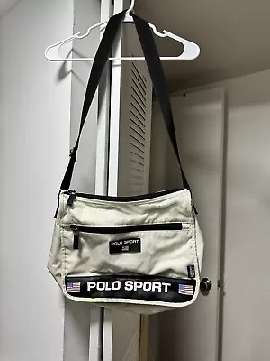 Ralph Lauren Polo Sport Crossbody US Flag Messenger Bag Beige Tan - (READ BIO) • $30