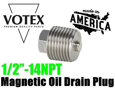 (1/2 -14 NPT) Stainless Steel Oil Drain Plug With Neodymium Magnet • $24.99