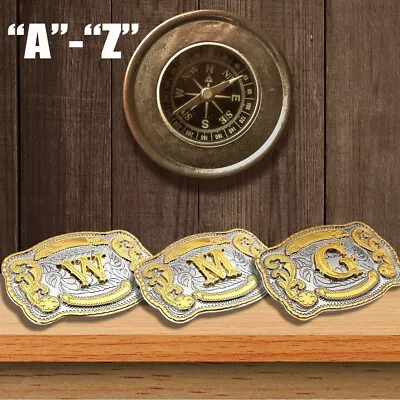 Belt Buckle Unisex Western Cowboy Initial Letter A - Z Rodeo Belt Buckle USA • $9.85