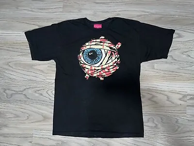 Mishka NYC MNWKA Eyeball Graphic Men’s Black T-Shirt Size (L) Skateboarding Y2K • $24.99